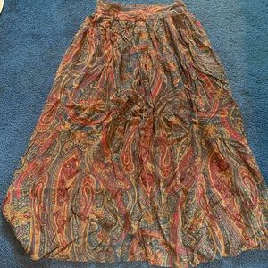 Calf Length High Low Skirt